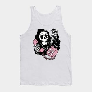 Last Call Reaper Spooky Humor Tank Top